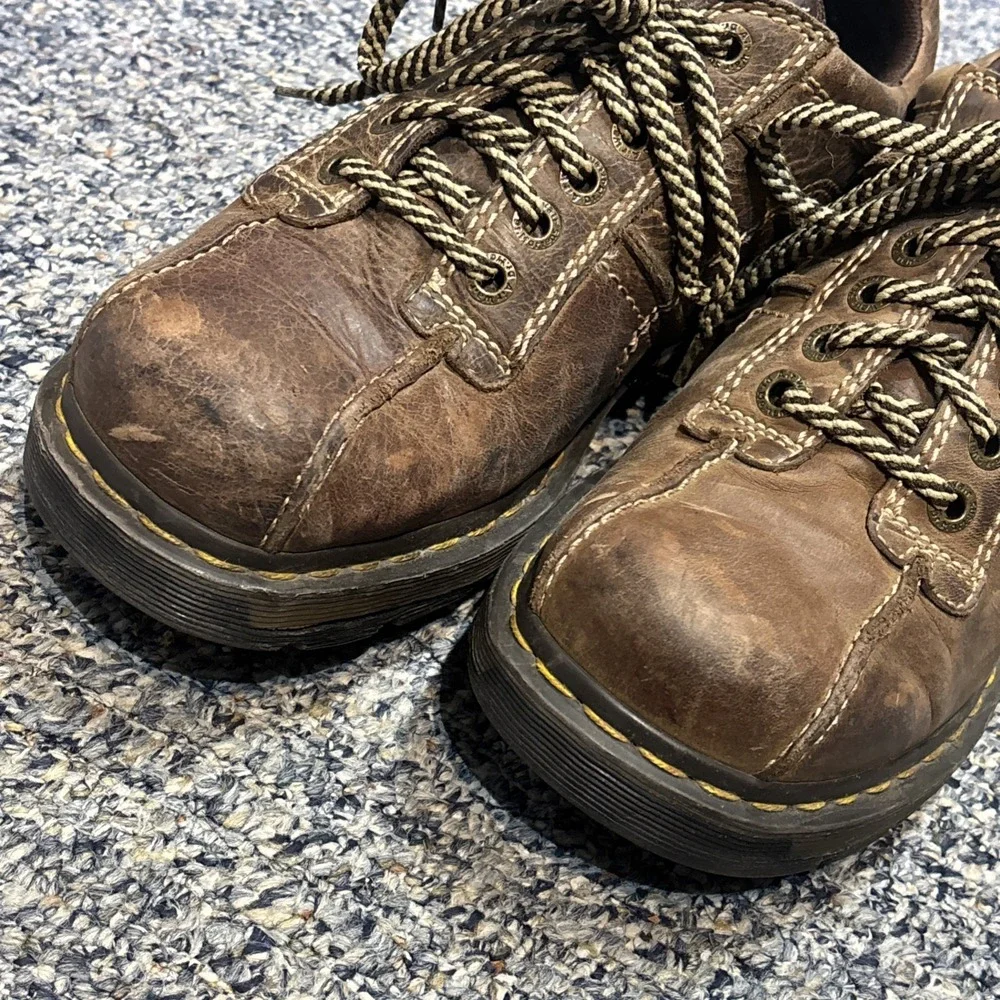 Dr. Doc Martens Men's Brown Leather Kurt Shoes US 10 M Oxford Casual 90s Y2K